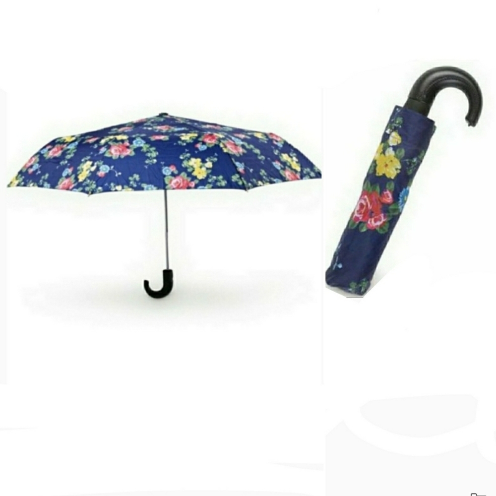 English Rose Umbrella With Storage Sleeve NWT